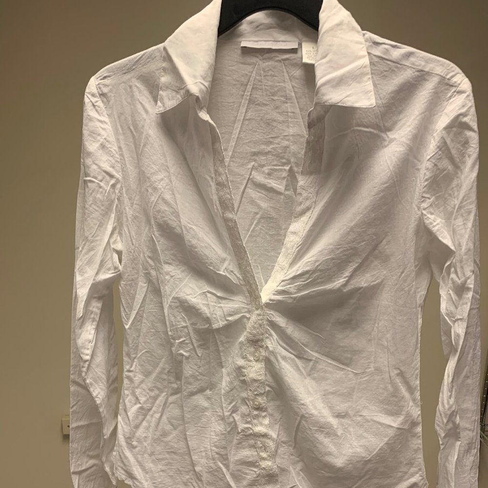 Charlotte Russe Long Sleeve - Button-down - Lace